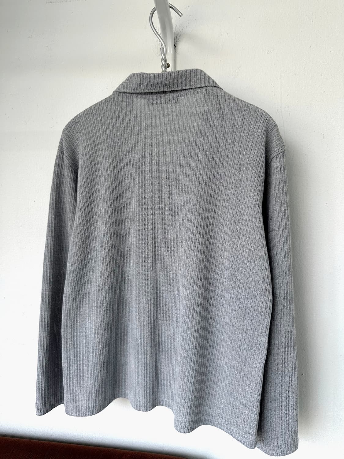 High gauge rib knit loose zip cardigan 상품이미지4