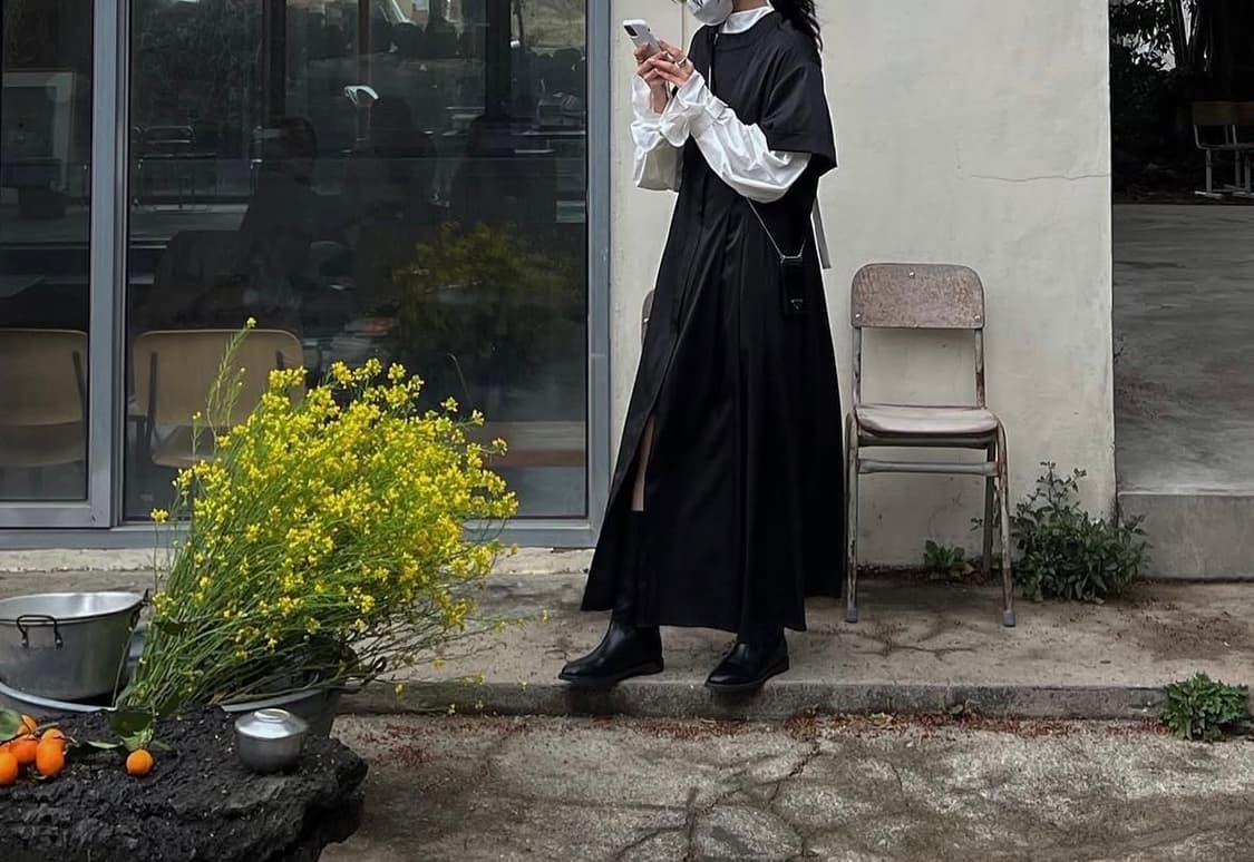 트리밍버드 트밍 하프 플리츠 집업 원피스 (새상품) 상품이미지3