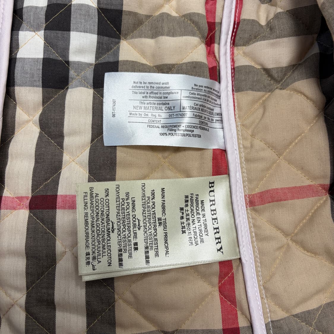 버버리 브릿 퀼팅 자켓 핑크 상품이미지8