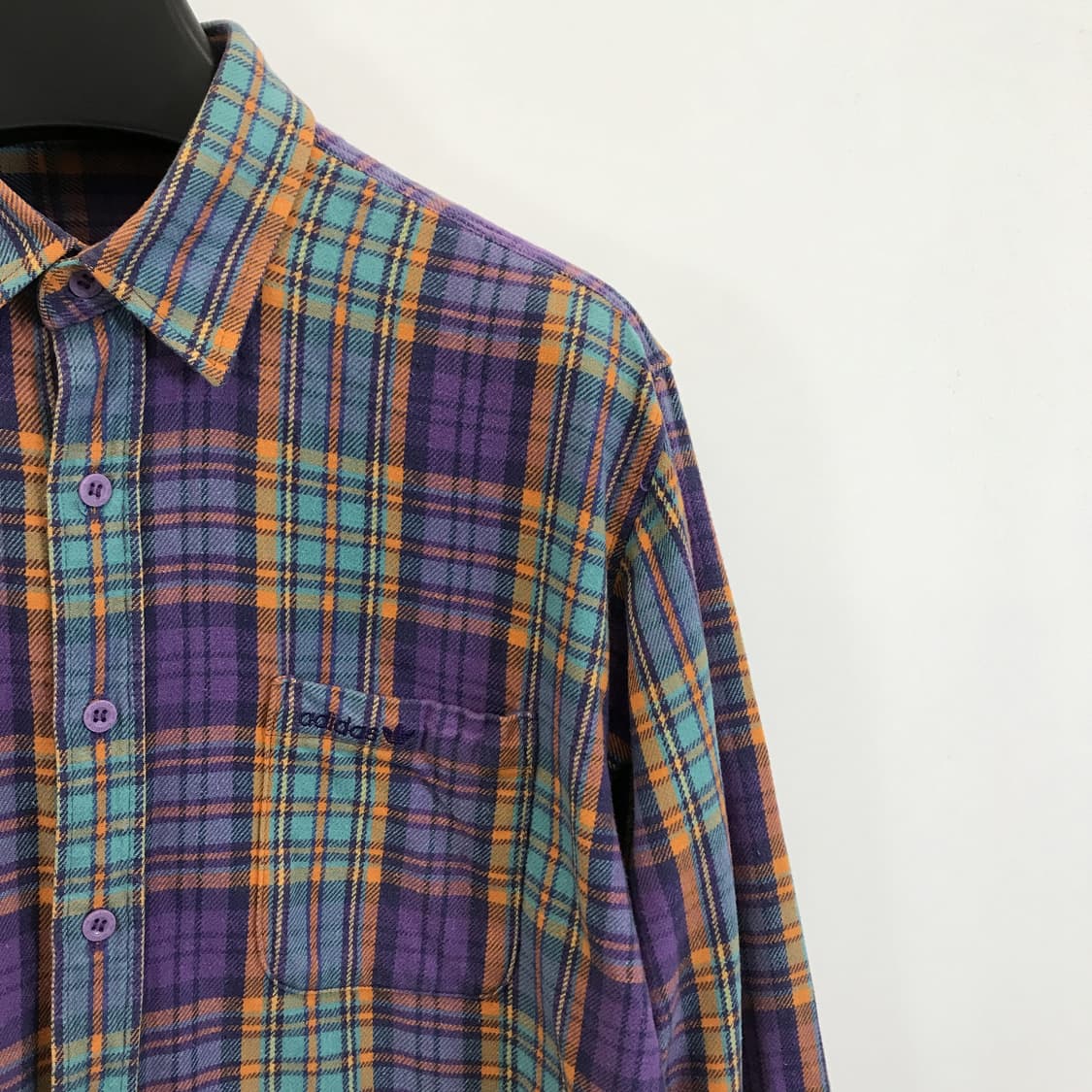 아디다스 90s 플란넬 체크셔츠 빈티지 [100] 상품이미지2