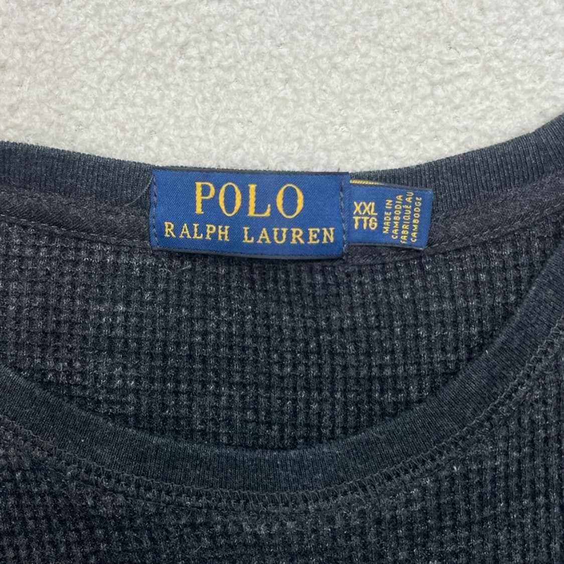 POLO BY RALPH LAUREN 와플니트 그레이 XXL 상품이미지3