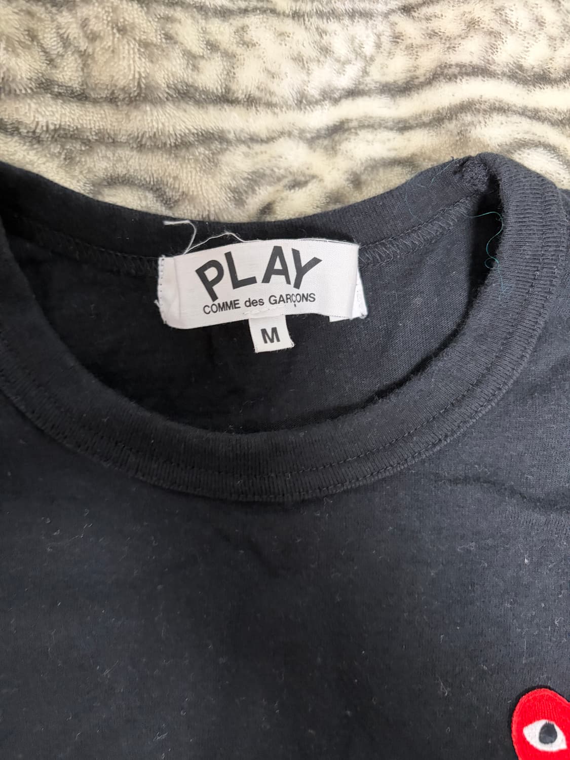 꼼데가르송 플레이 블랙 긴팔티 M 상품이미지2