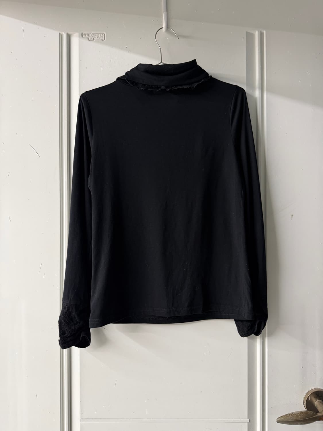 일본빈티지 엑시즈팜 블랙 레이스 터틀넥 롱슬리브 상품이미지8