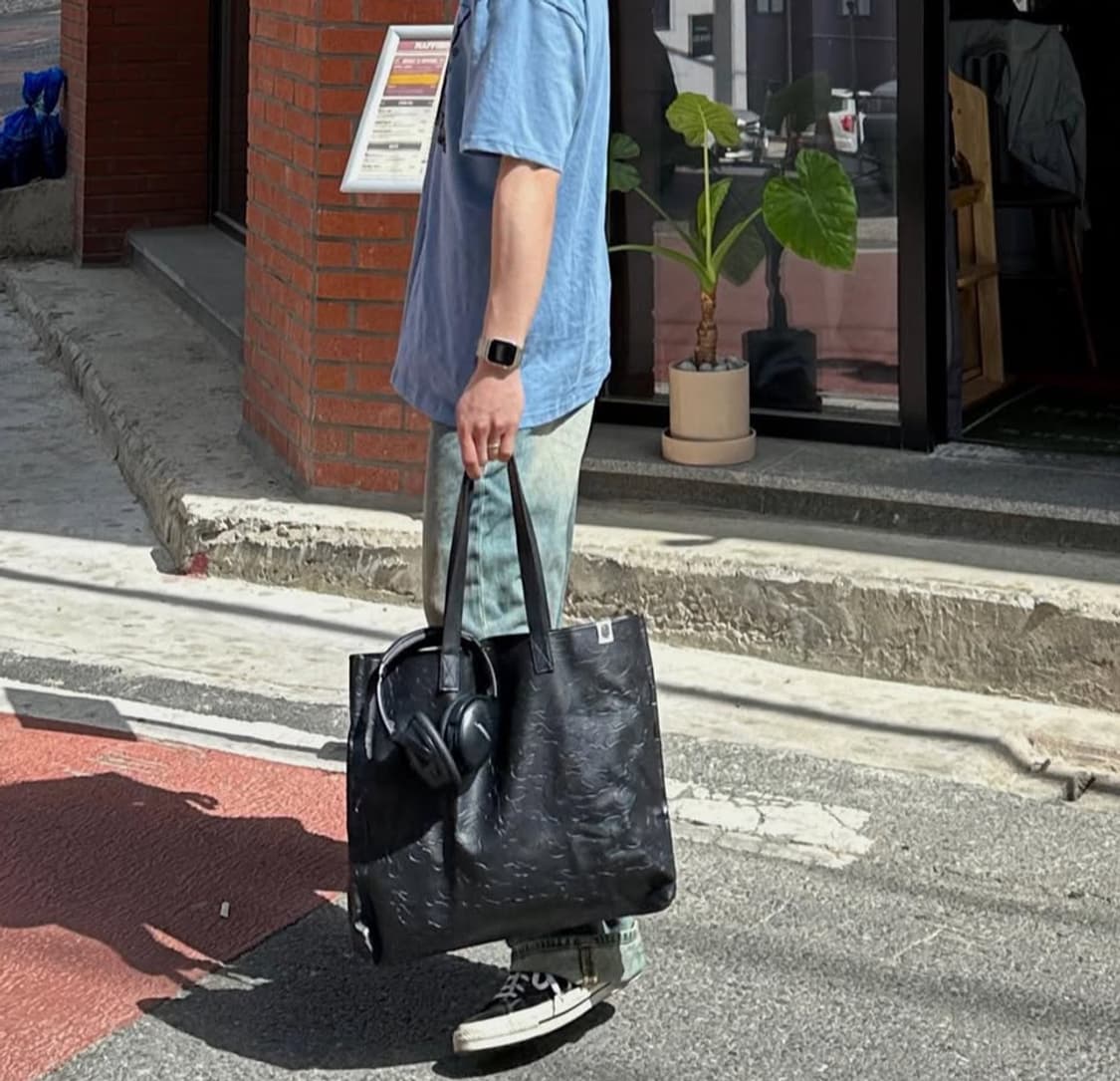 베이프 가방 가죽 숄더백 토트백 새상품 정품 상품이미지3