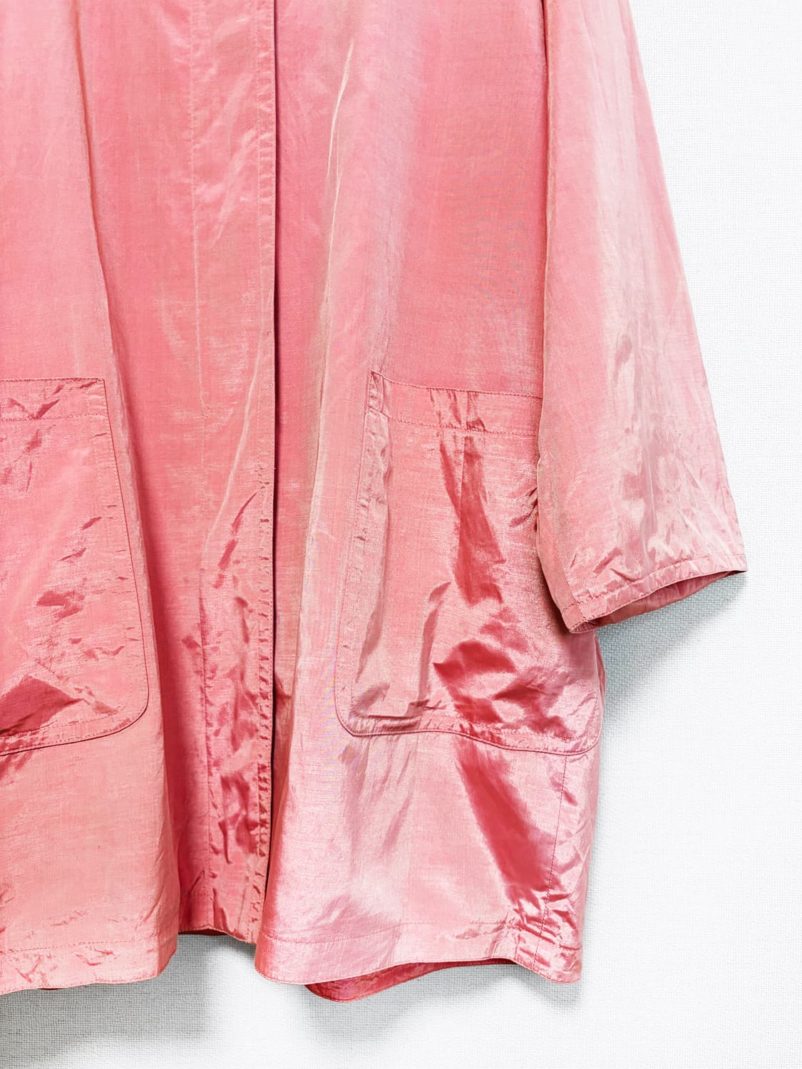 Nylon Raglan Midi Coat - Pink 상품이미지7