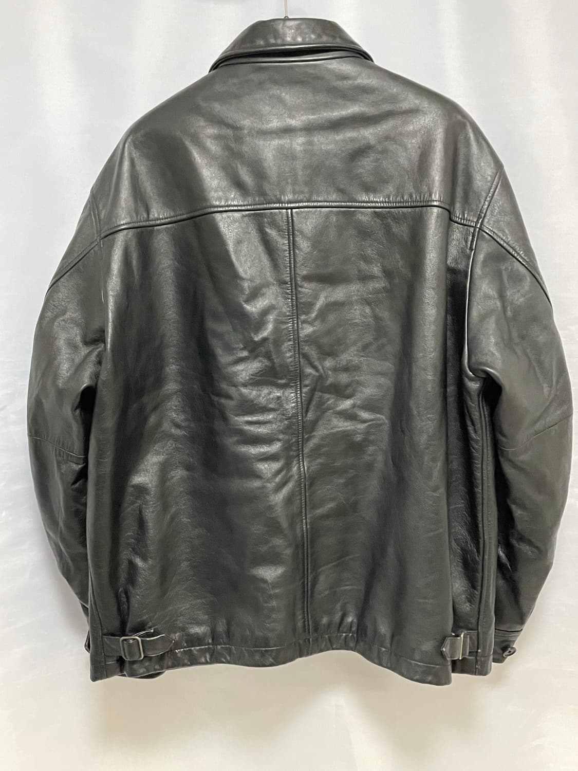 [D.O Archives] 90s 올드갭 레더 싱글라이더자켓 블랙(XL) 상품이미지5