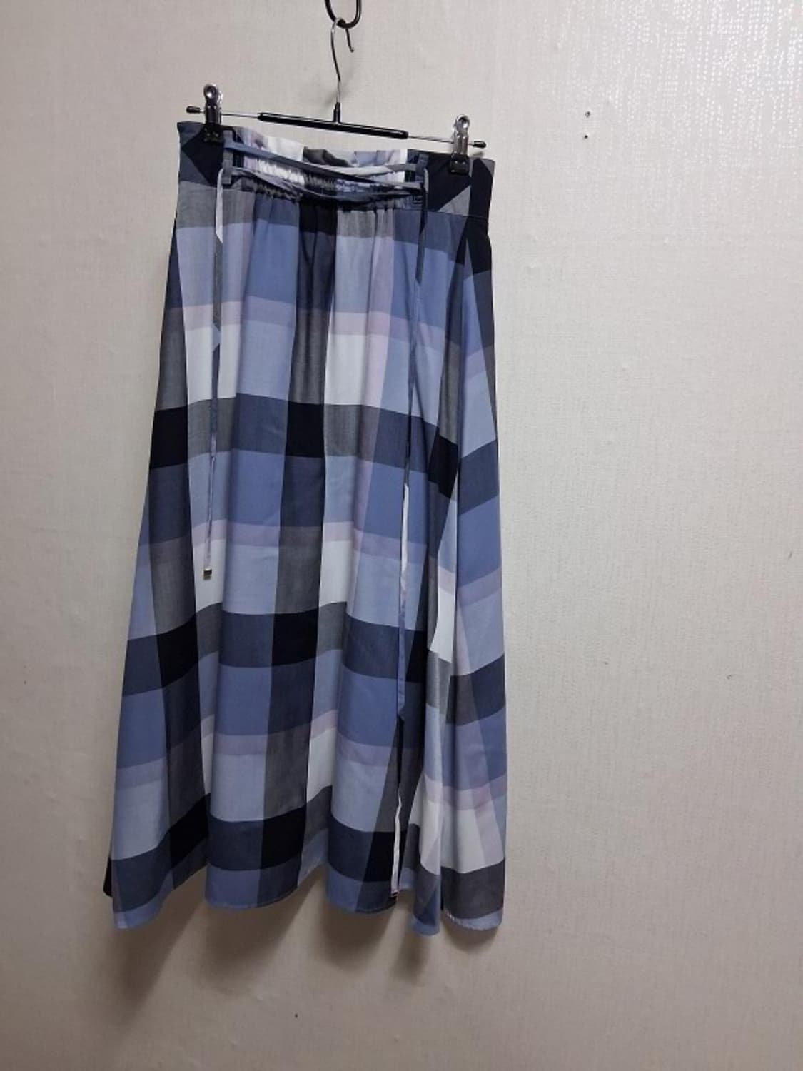 BLUE LABEL CRESTBRIDGE 블루 네이비큰체크 롱스커트 36 상품이미지2