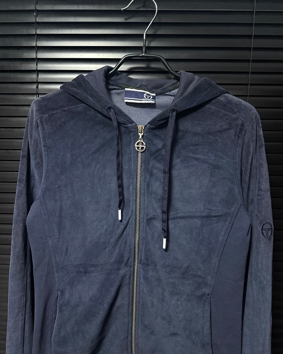 세르지오 타키니 벨벳 벨루어 투웨이 후드 집업 남색 네이비 S 90 일본 상품이미지4