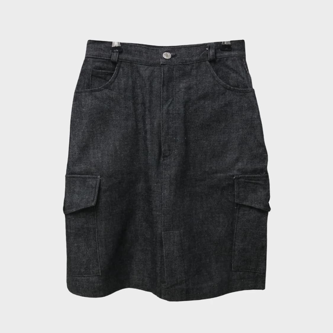 ROLL OVER 흑청 카고 미디스커트 61526 상품이미지1