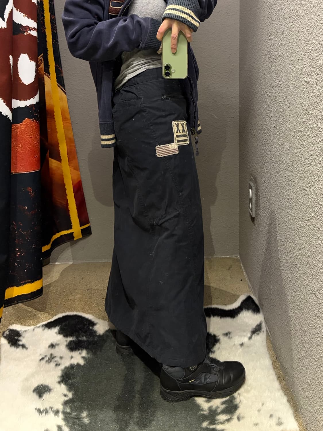 리바이스 패치 나일론 맥시스커트 상품이미지2