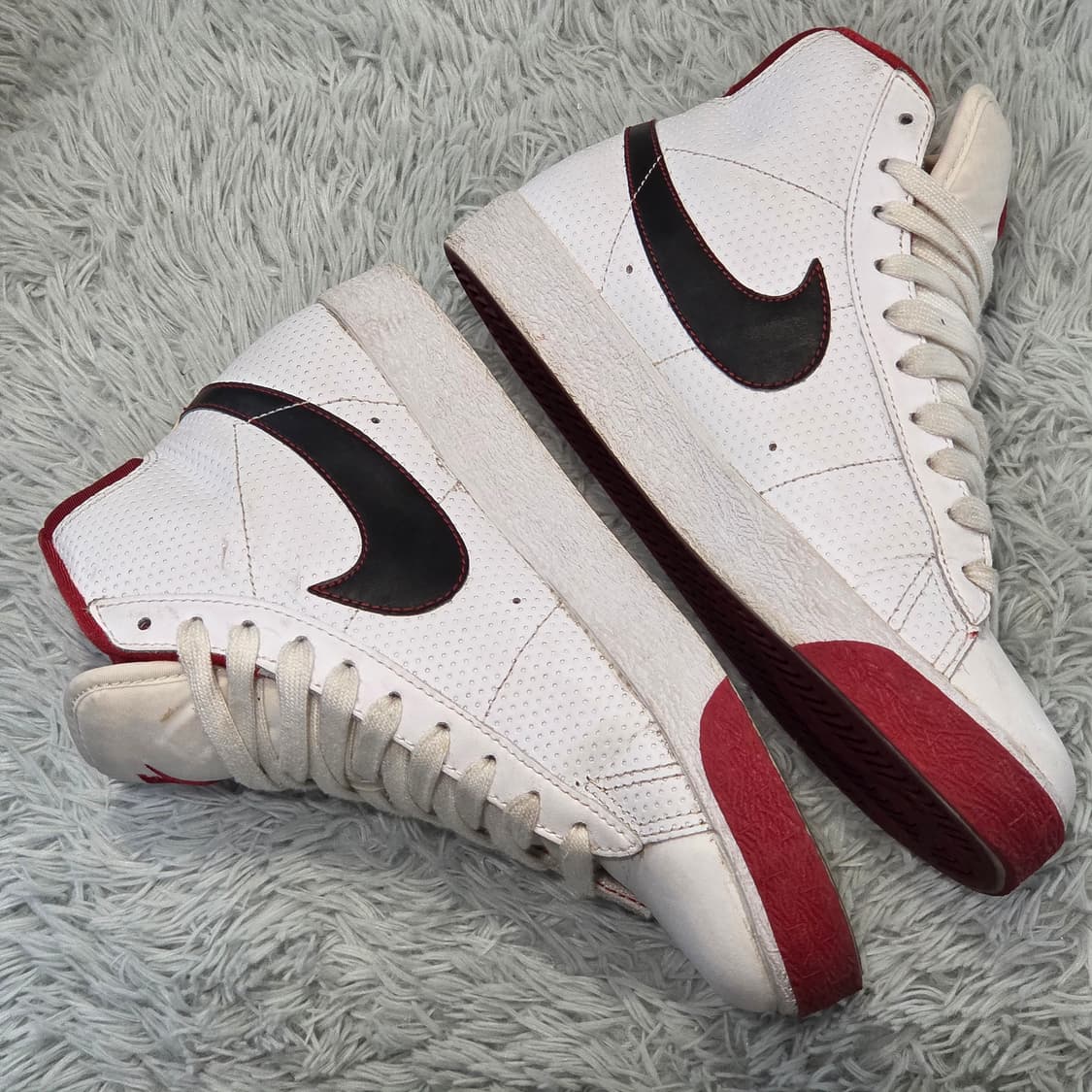 7a-18:나이키 블레이저 미드 GS 화이트/레드/블랙(235) 상품이미지7