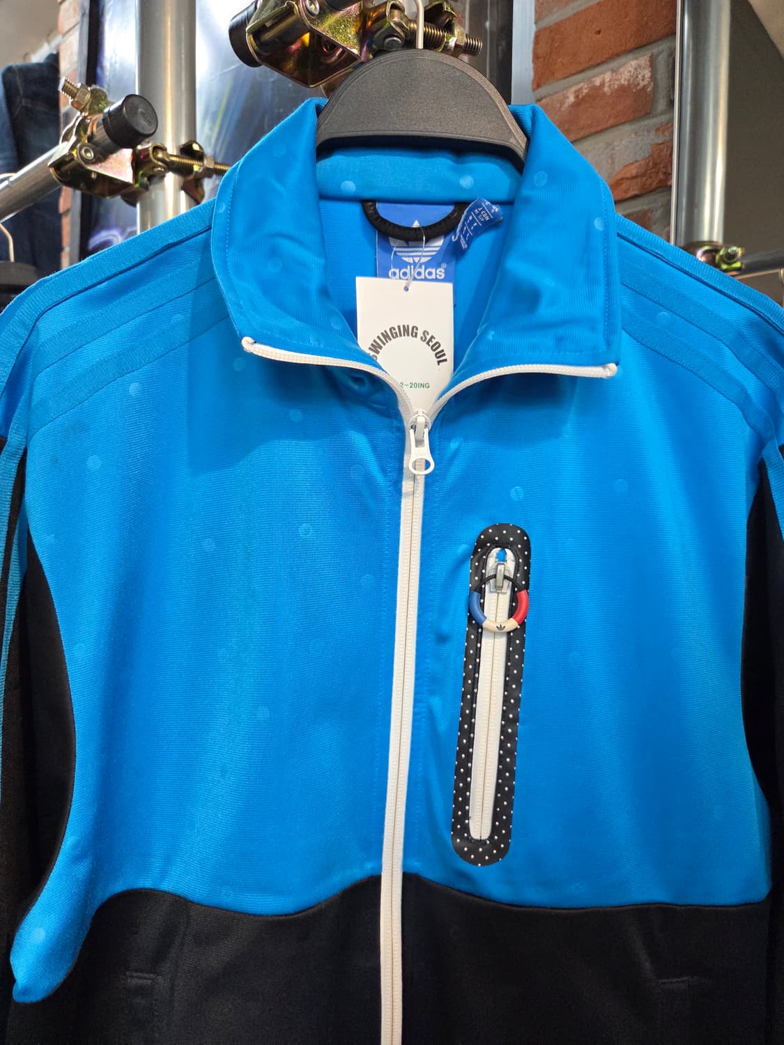 ADIDAS 아디다스 블루블랙 도트집업 상품이미지6