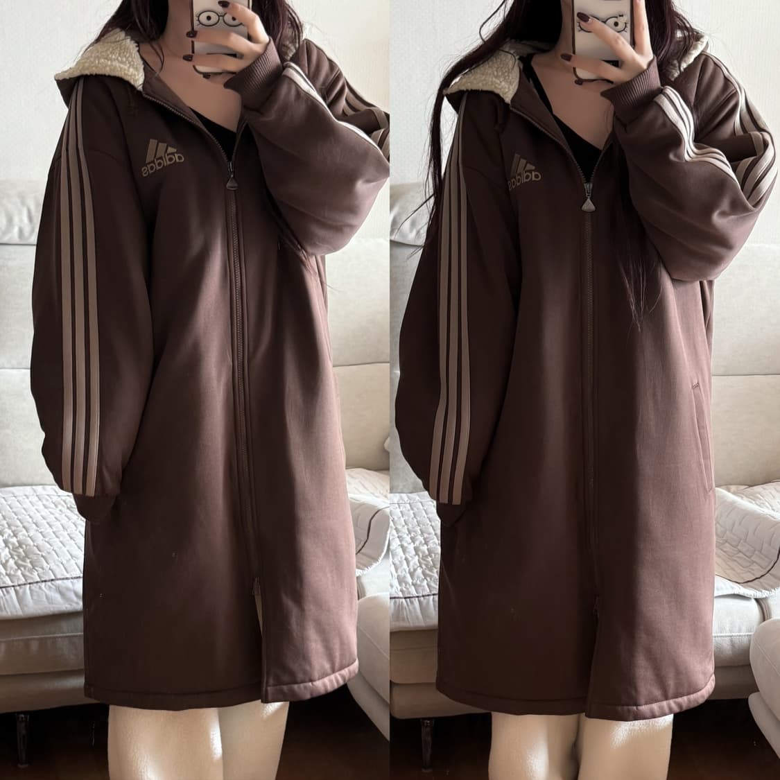 아디다스 대대장 데상트라인 초바 초코바나나 브라운 카키 돕바 상품이미지1