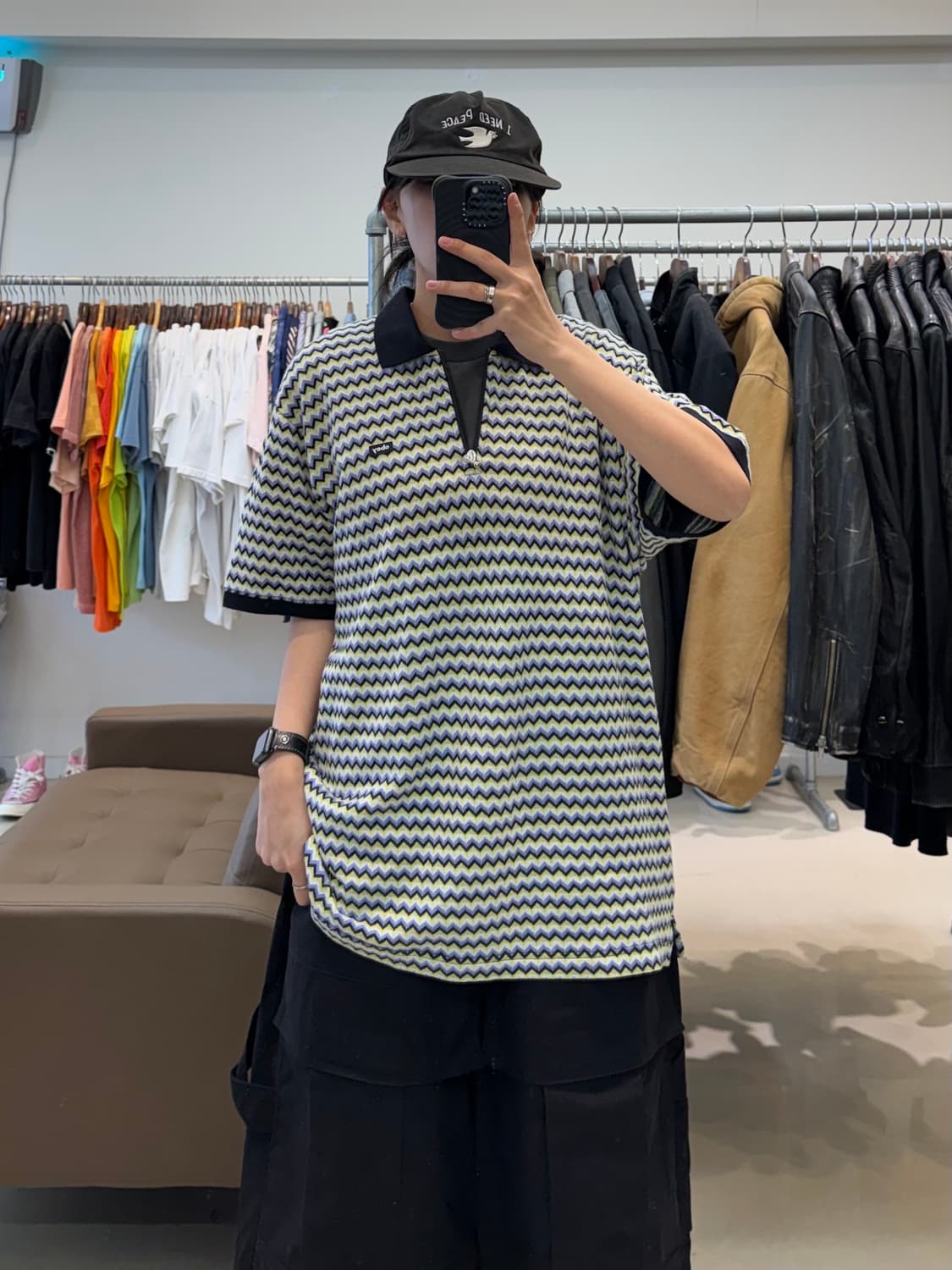 오베이 안노 자카드 반팔 폴로 티셔츠 상품이미지6