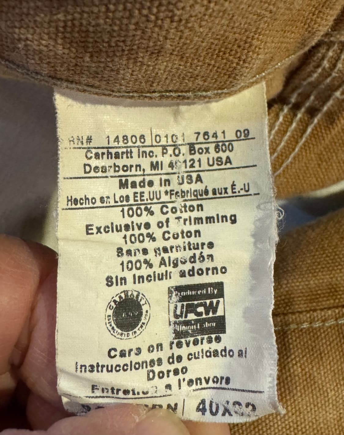 칼하트 더블니 워크 팬츠 상품이미지9