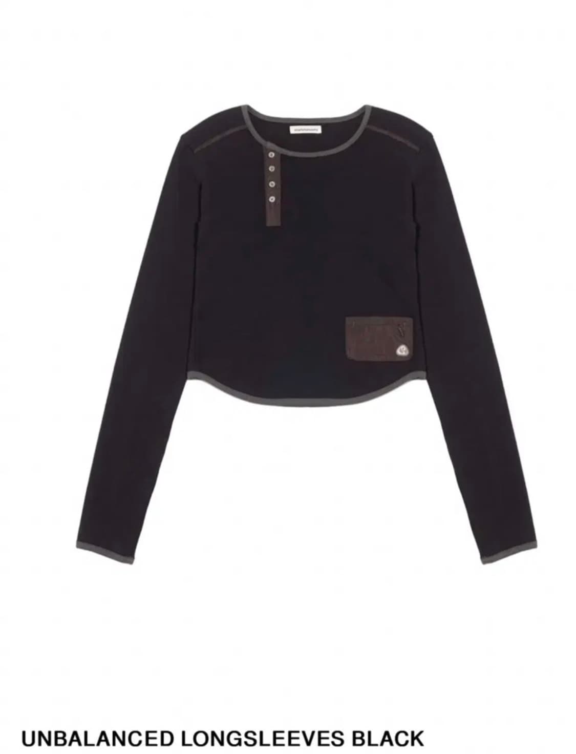 코이세이오 언발란스 롱슬리브 블랙 UNBALANCED LONGSLEEVE 상품이미지1