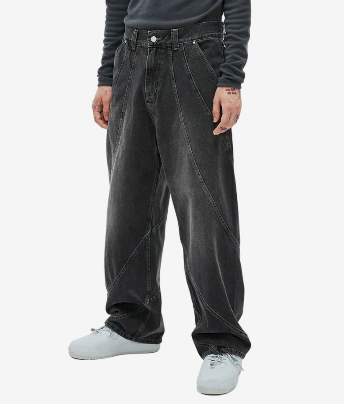 [M]ADD 토네이도 와이드 데님/그레이 상품이미지2