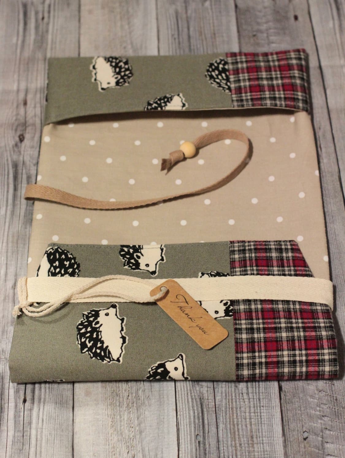 핸드메이드 고슴도치 무늬 북커버 상품이미지3