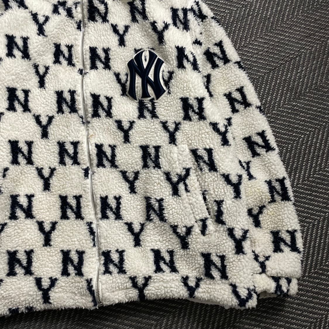 MLB 뉴욕 양키스 시그니처 패턴 쉐르파 플리스y 4500 상품이미지3