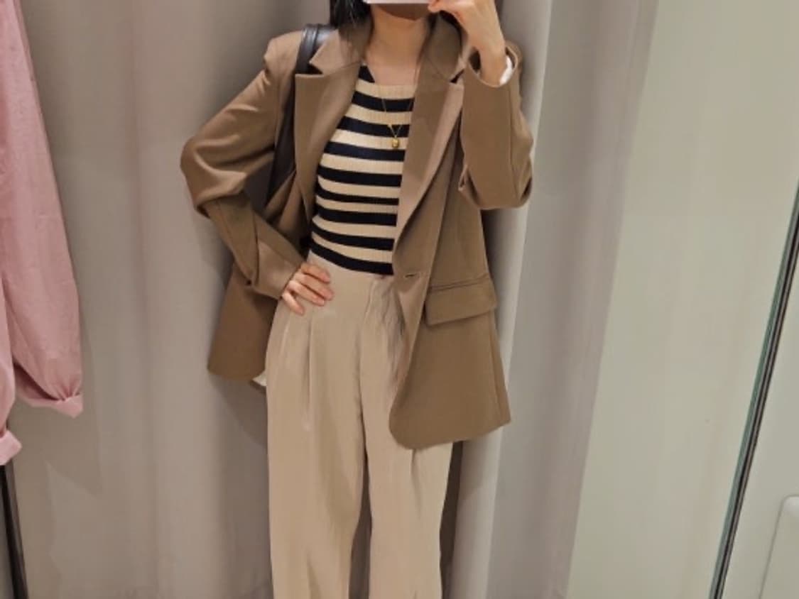 M사이즈) 자라 브라운 오버핏 자켓 오피스룩 간절기자켓 상품이미지1