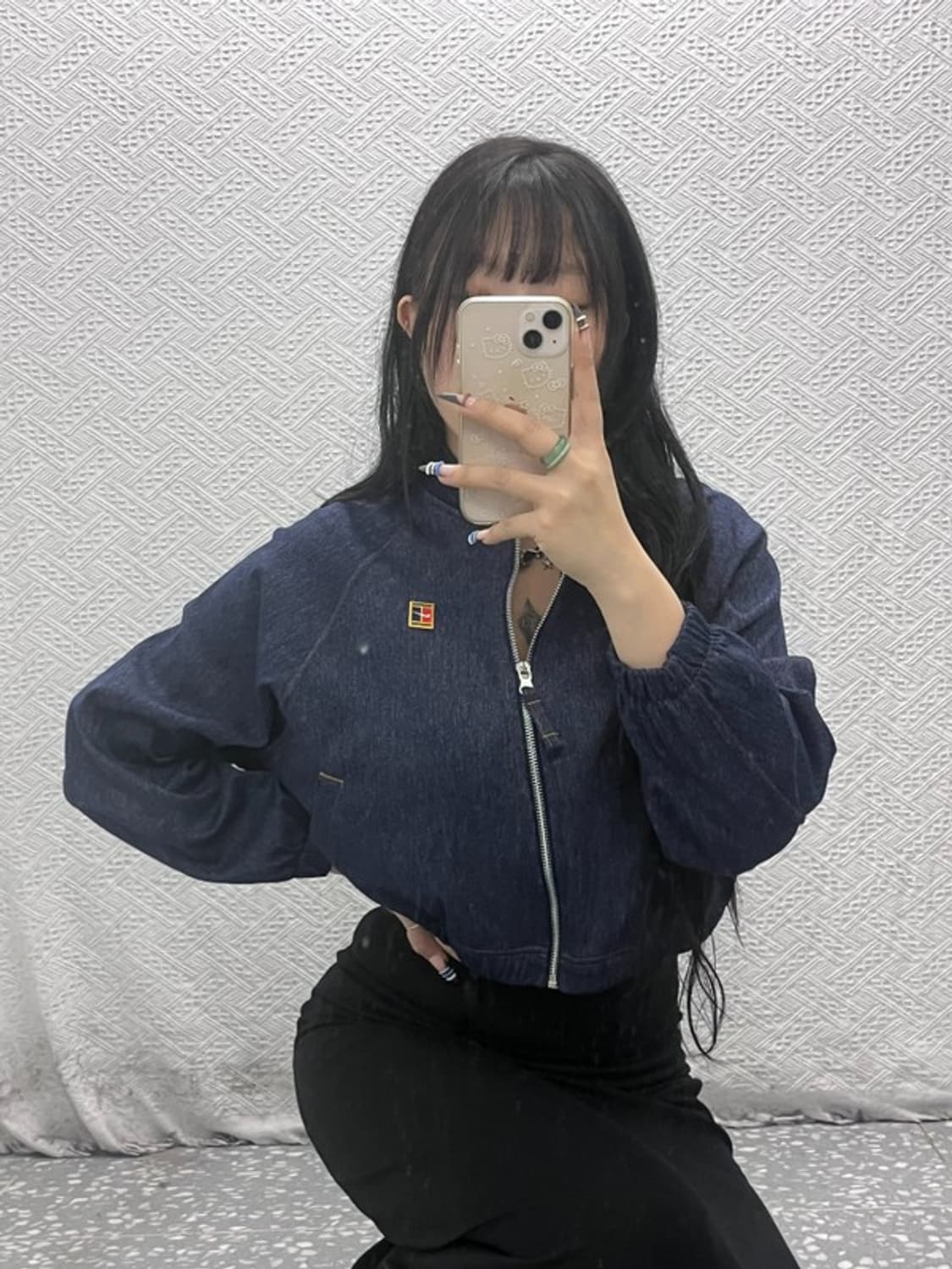 나이키 드라이핏 크롭 데님 트랙탑 자켓 집업 95 C06208 상품이미지1