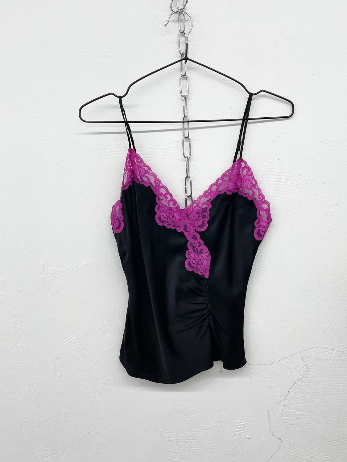 모르간 실크 셔링 레이스 슬립 상품이미지5