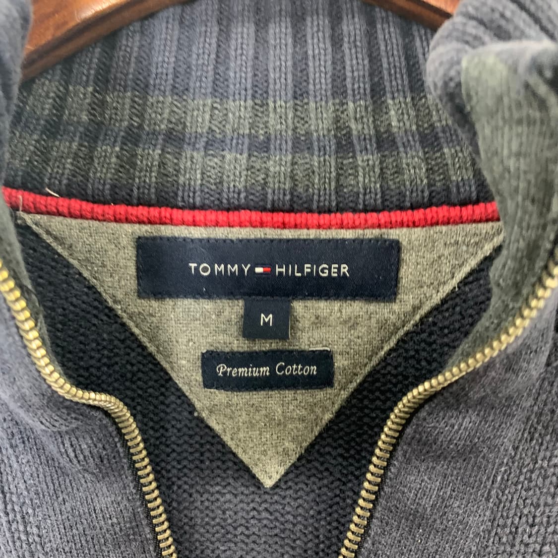 타미힐피거 네이비 니트 집업 가디건 상품이미지6