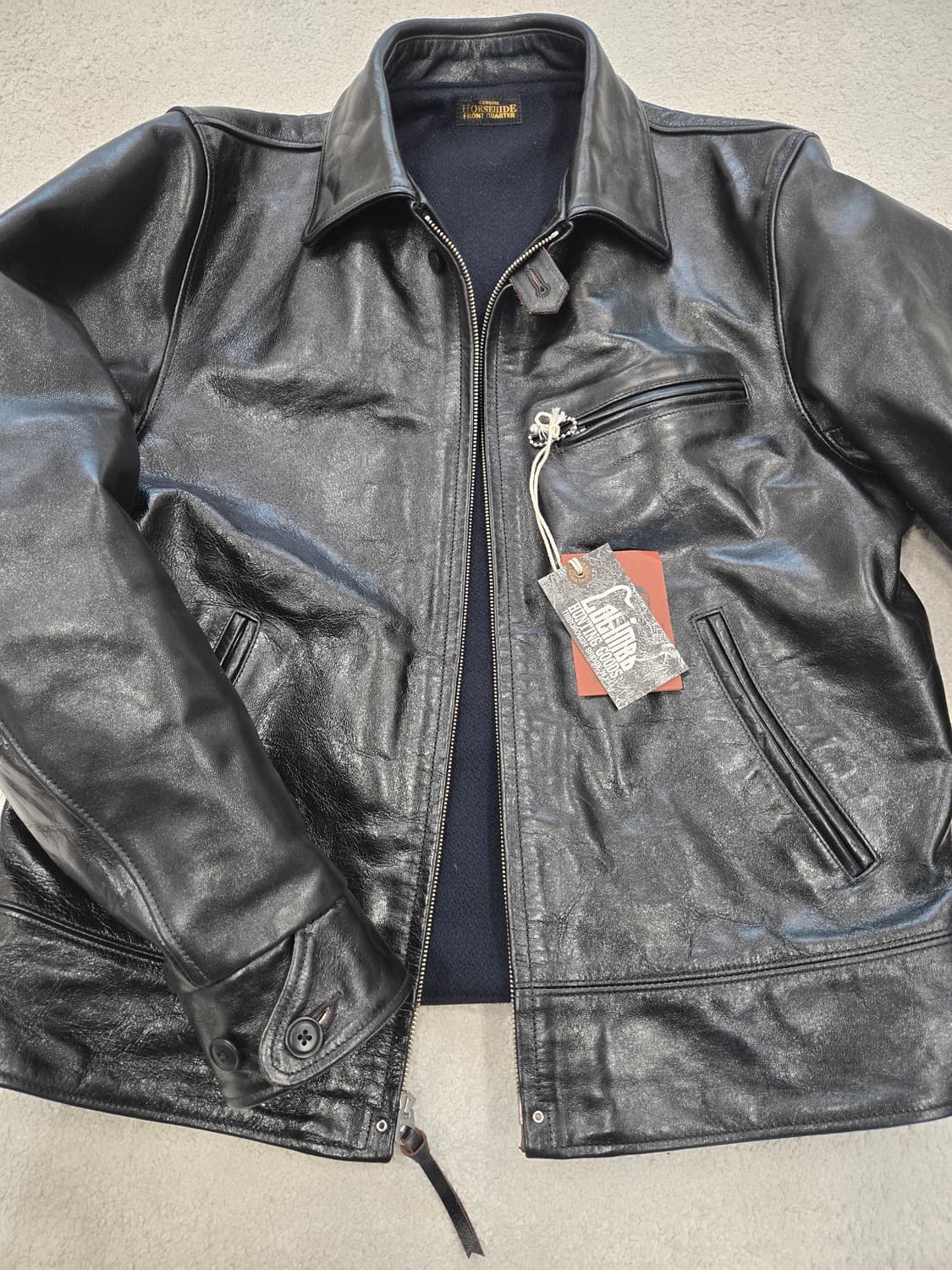 콜림보 hd 캐틀 드라이버 말가죽 레더 스포츠 자켓/42 상품이미지2