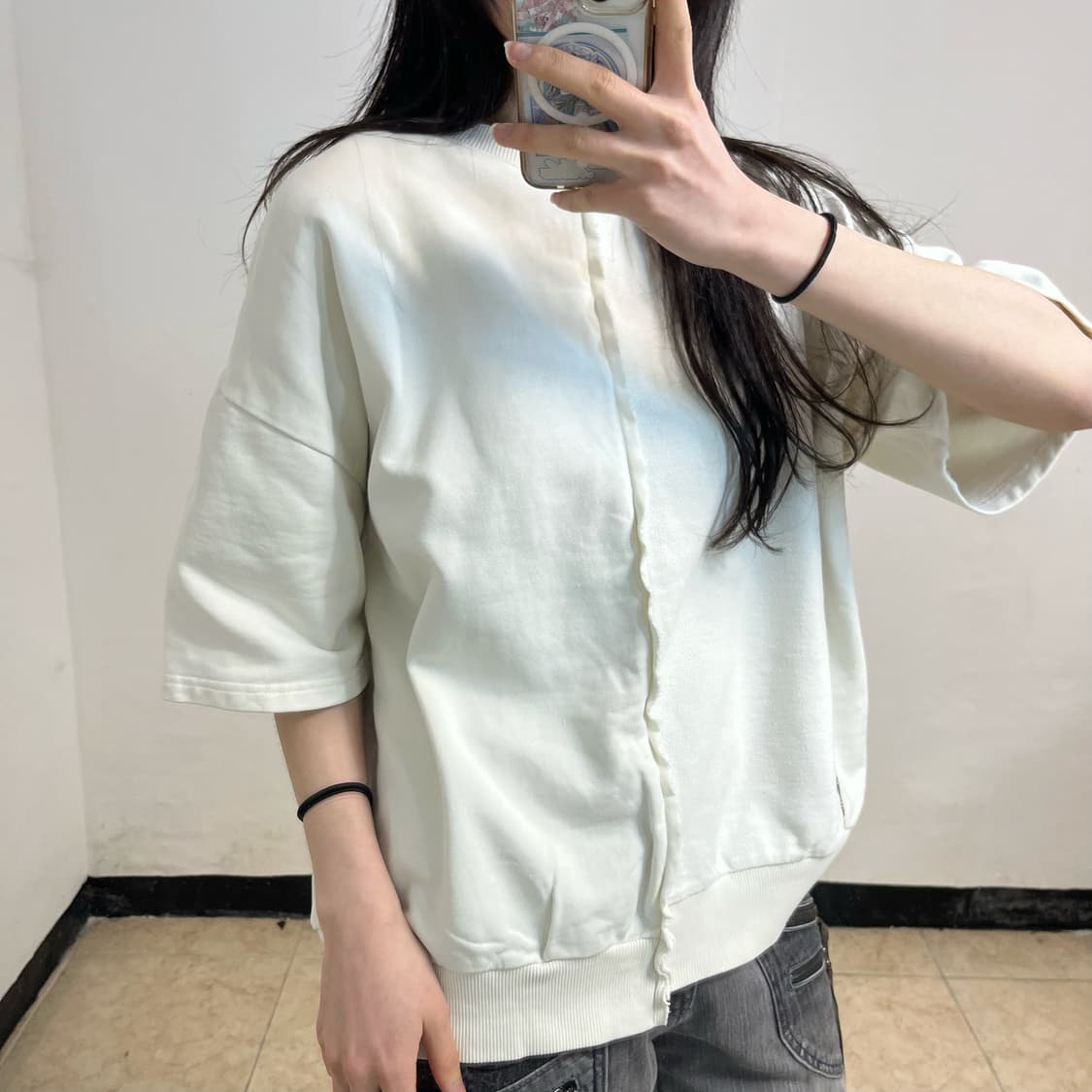 Andersson Bell white overlock t-shirt 상품이미지3