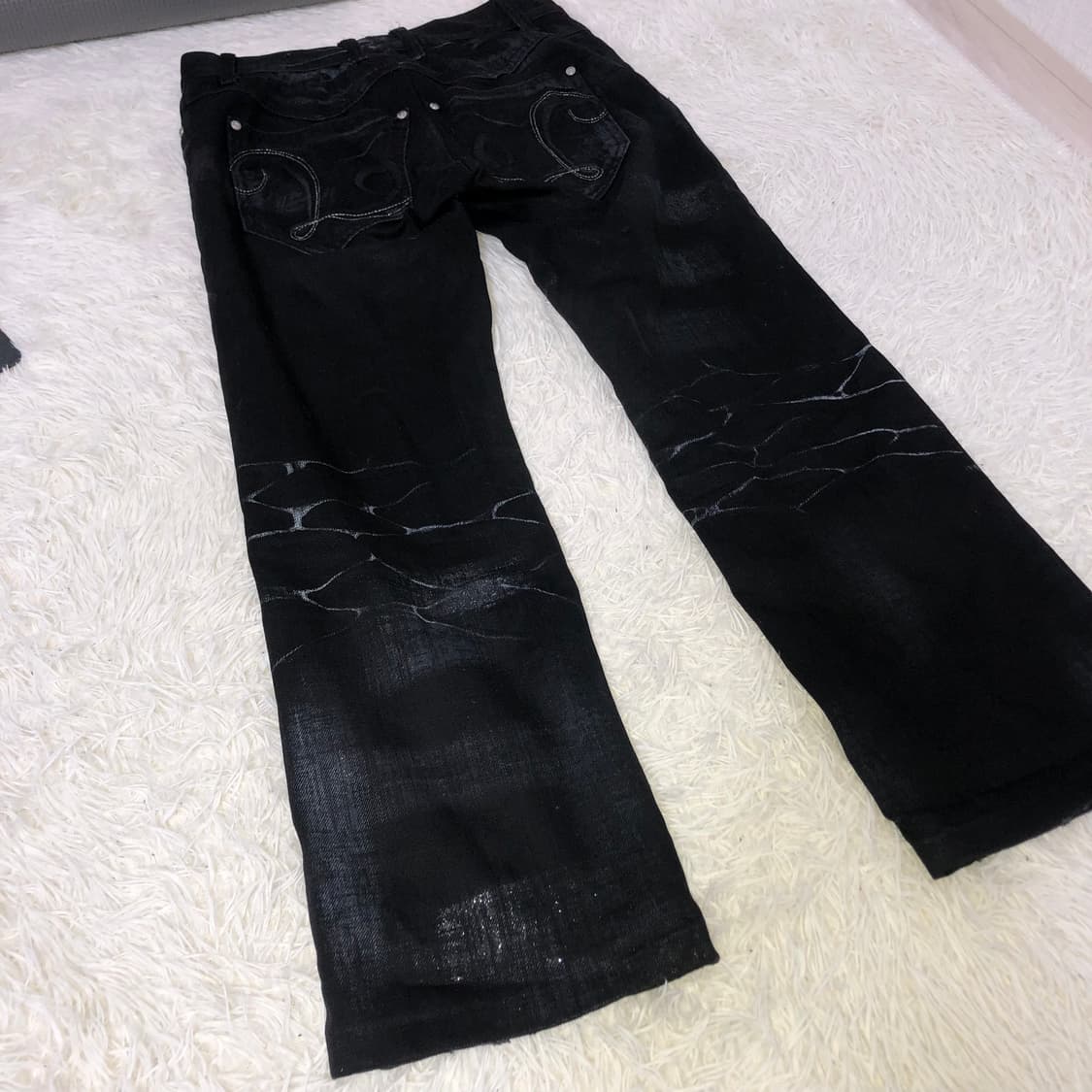 빈티지 글리터 워싱 데님 팬츠 상품이미지8