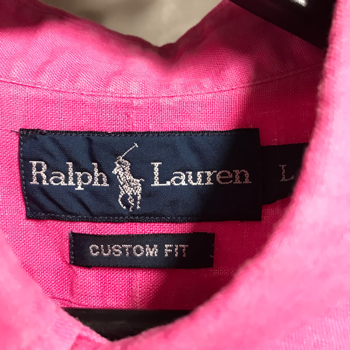 폴로 랄프로렌 린넨 반팔 셔츠 핑크 L 상품이미지5