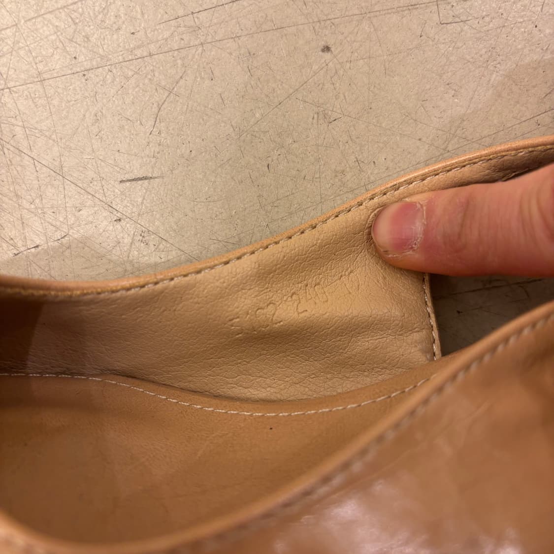 빈티지 베이지 슬링백 하이힐 상품이미지4