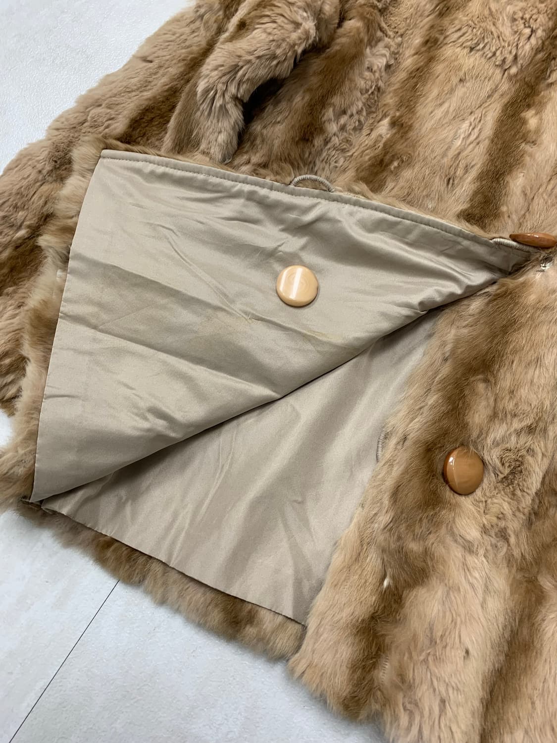 브라운 스트라이프 퍼 자켓 #01 상품이미지4