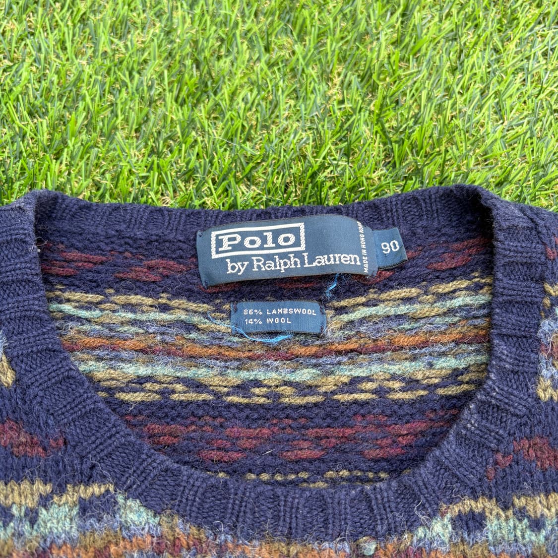 90)폴로 랄프로렌 00s 페어아일 울 니트 상품이미지3