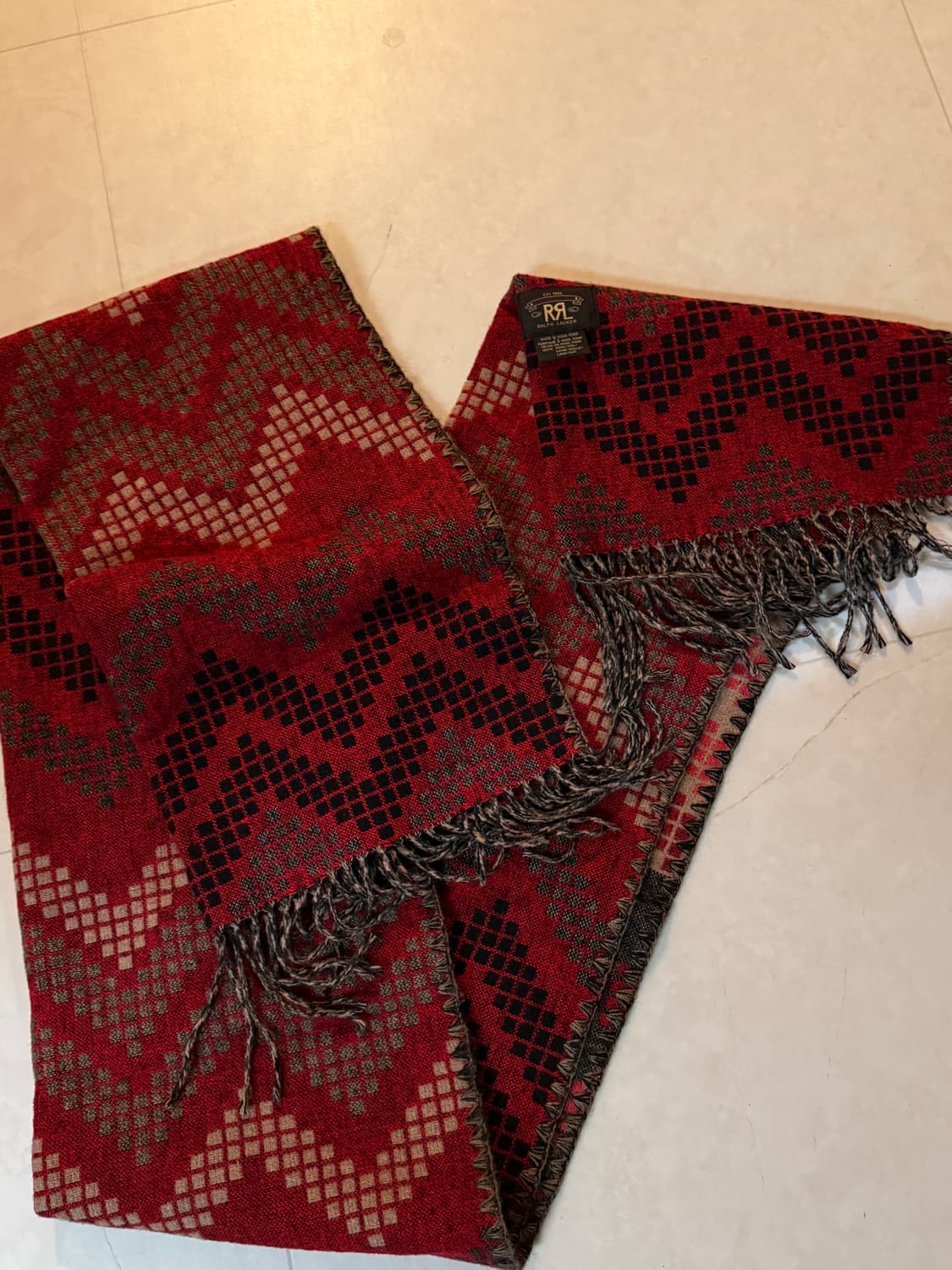 1990년대 RRL 자카드 머플러 상품이미지4