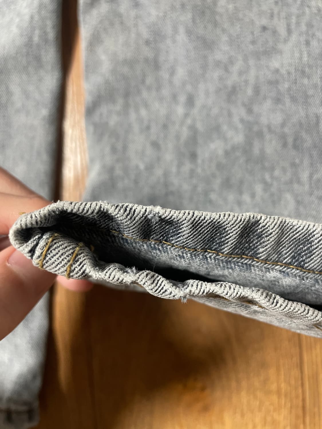 주앙옴므 리파인드 와이드 데님 팬츠 빈티지 더스트블루 M 상품이미지9