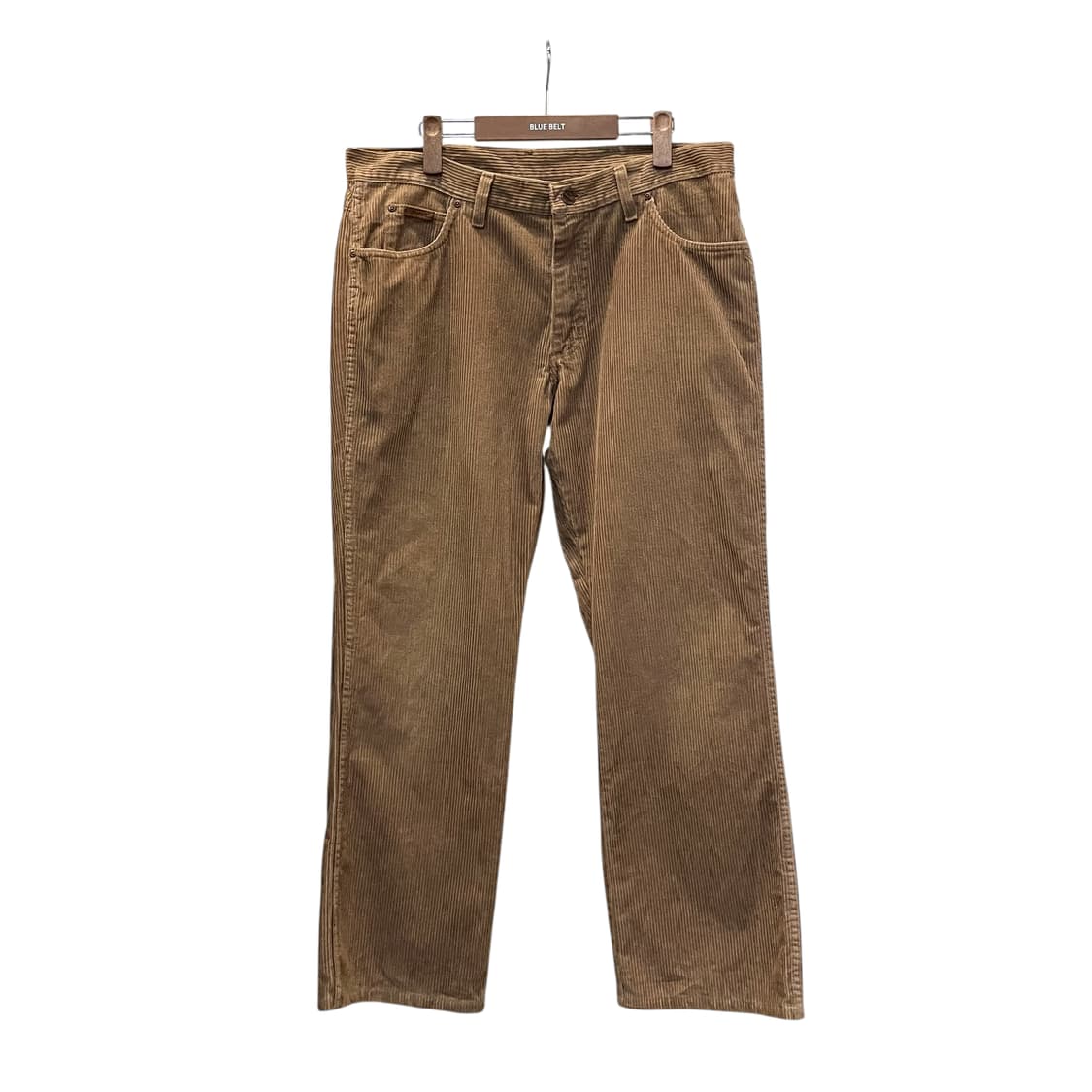 Wrangler 랭글러 코듀로이 팬츠 세미 와이드핏 백로고 디테일 브라운 상품이미지1