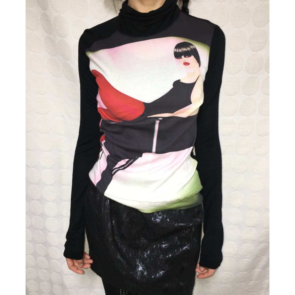 쿠스토 바르셀로나 인물 프린트 긴팔 티셔츠 상품이미지1