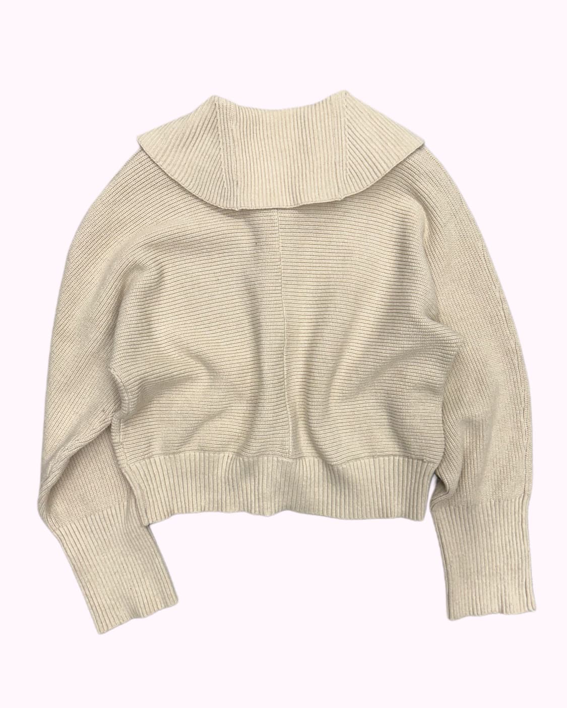 ribbed beige knit zip-up 상품이미지4