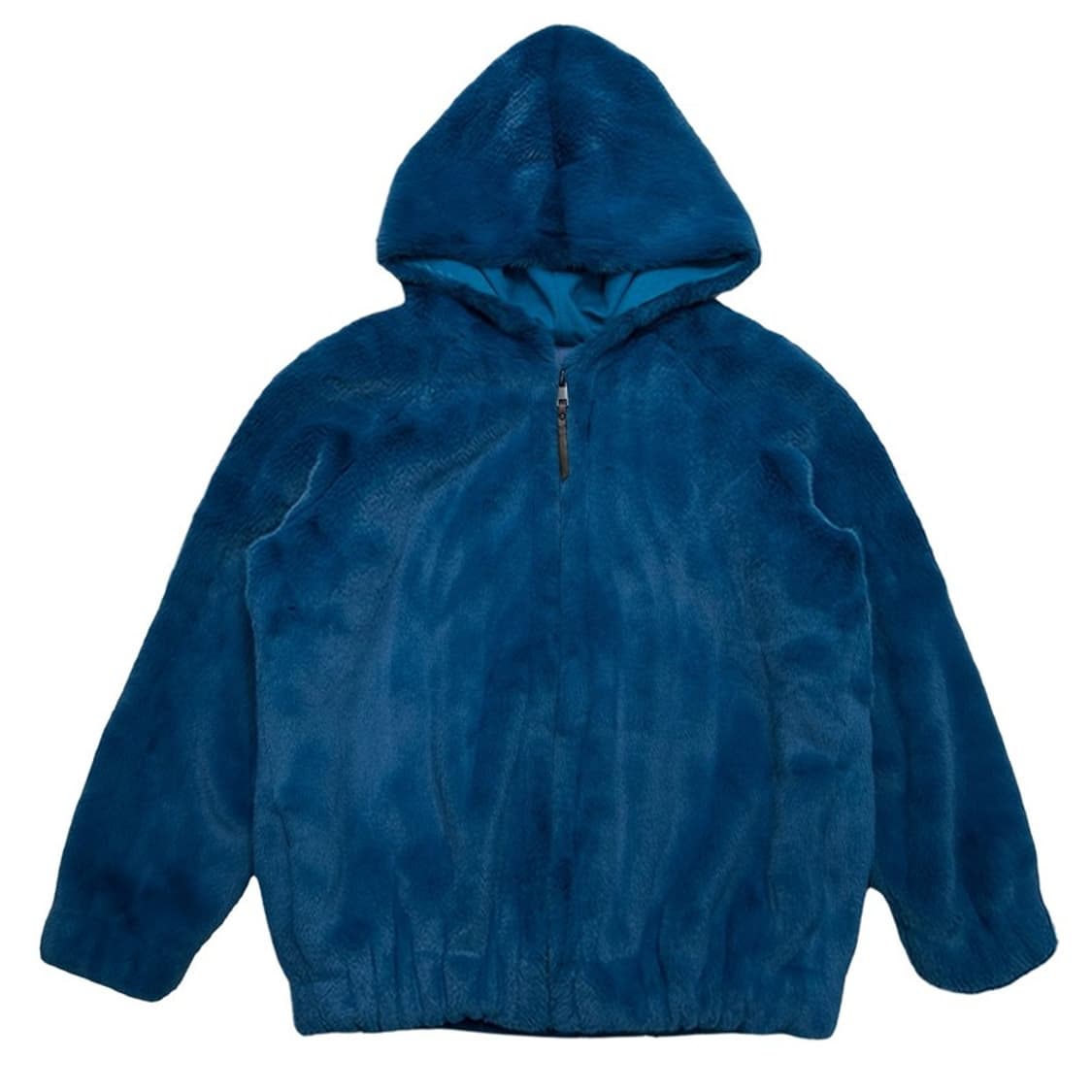 베네통 퍼 후드 자켓 청록 44 상품이미지1