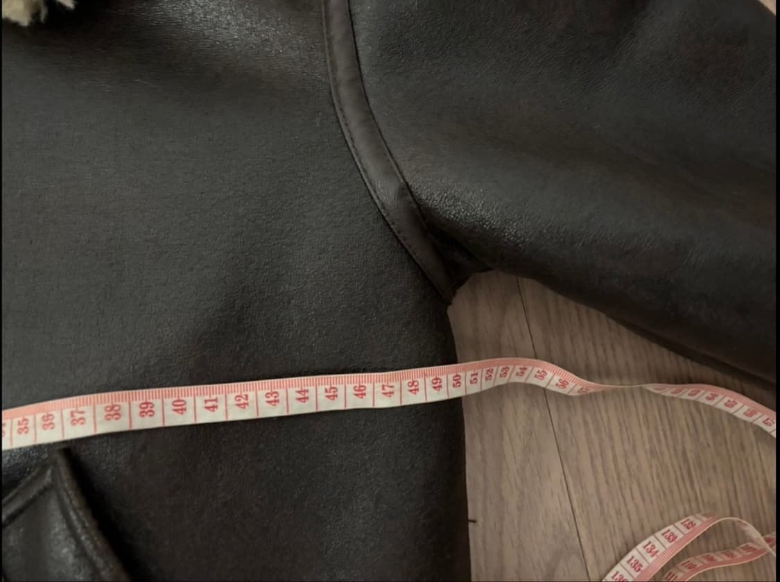 새상품급 자라 더블페이스드 무스탕 점퍼 자켓 여성 s 상품이미지7