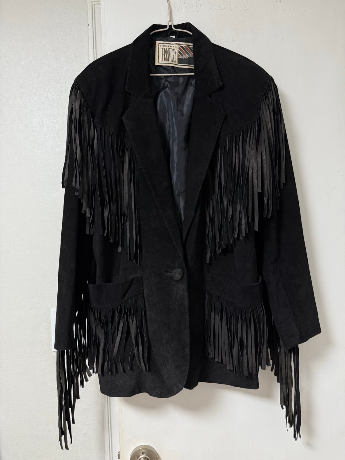 Neutral Trritory 원버튼 프린즈 소가죽 블레이저 상품이미지2