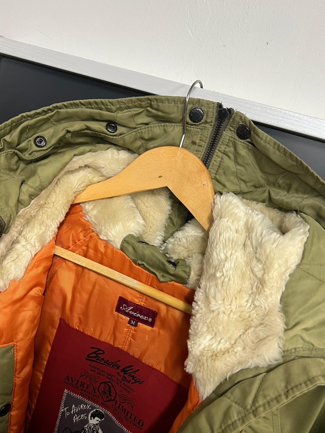 Avirex 아비렉스 N2B 플라이트 하이넥 후드 자켓 상품이미지7