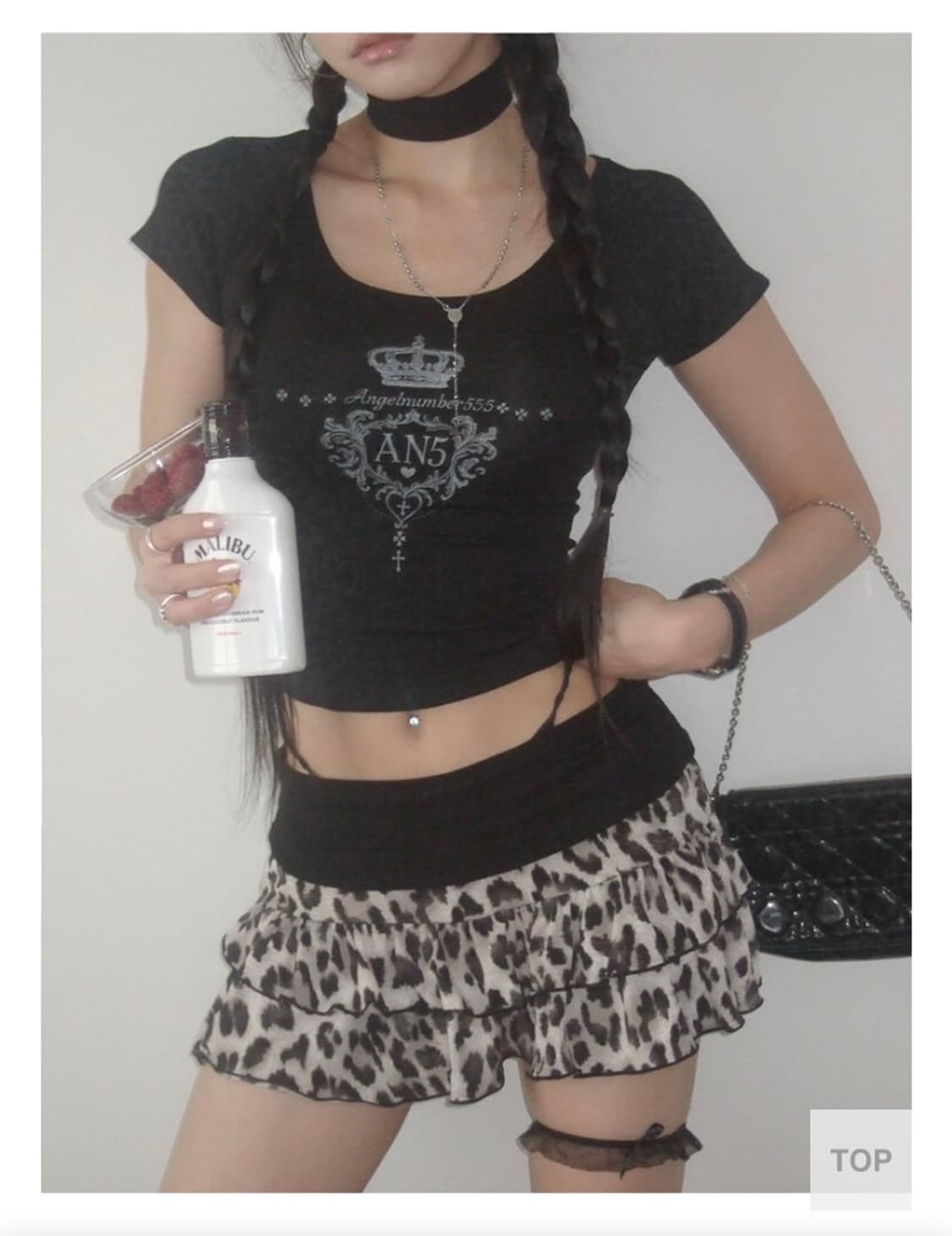 엔젤넘버555 엔넘파 슬림 티셔츠 블랙 상품이미지1