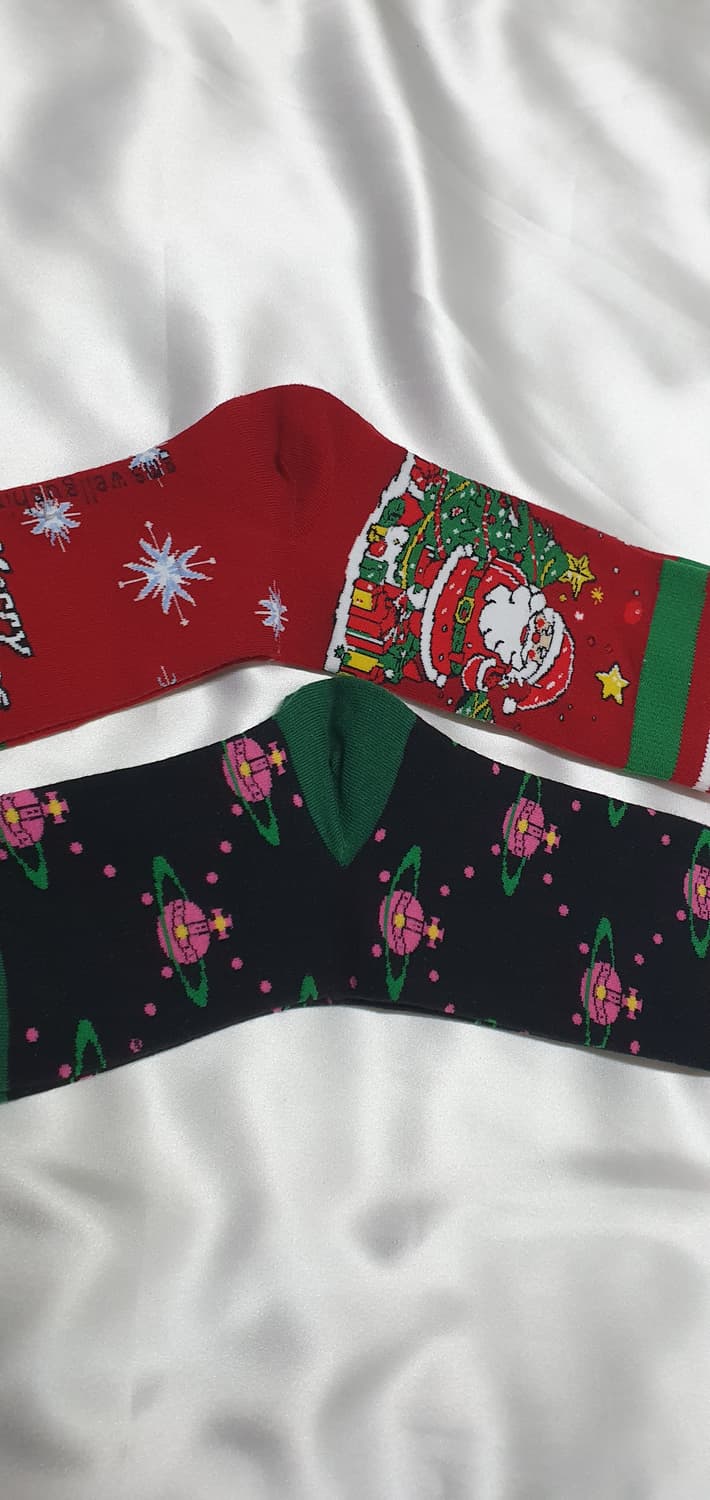 크리스마스트리 산타 눈꽃 별 행성 우주 양말 상품이미지6