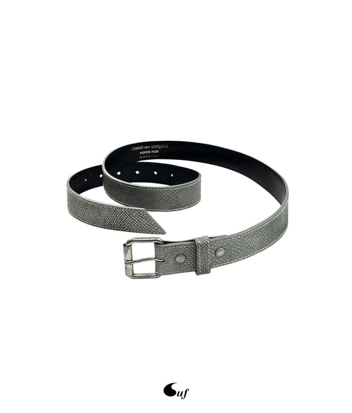 lizard embossed leather belt 상품이미지1