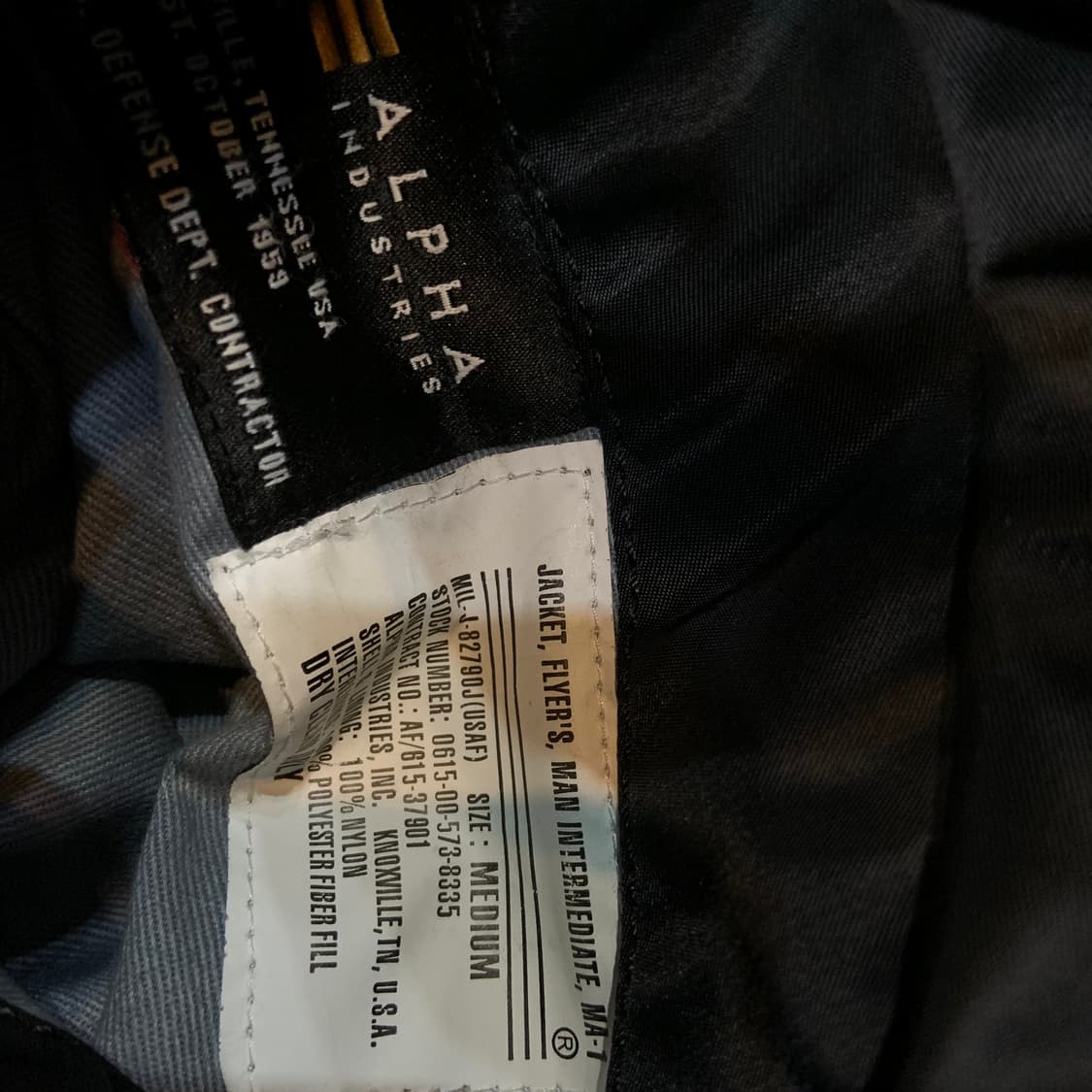 알파인더스트리 Ma-1 플라이트 자켓 M  상품이미지4