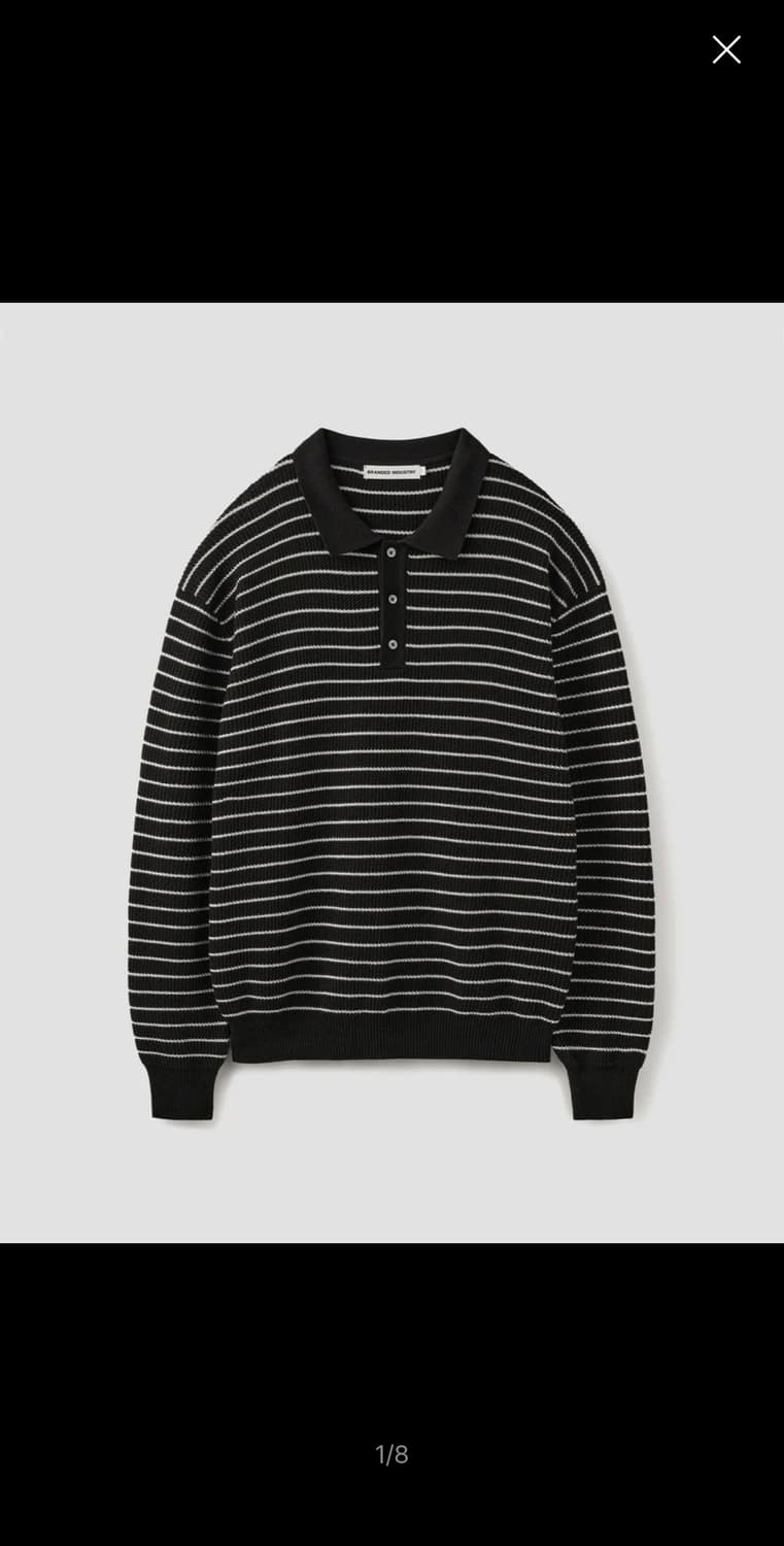 브랜디드 하드 트위스트 라운지 카라 코튼 니트 
M 상품이미지9