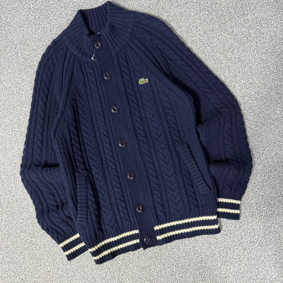라코스테 케이블 니트 가디건  상품이미지1