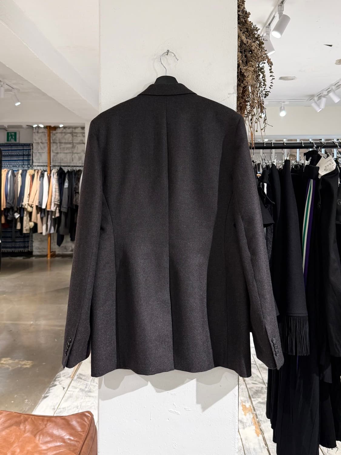 발렌시아가 차콜 캐시미어 블레이저 자켓  상품이미지6